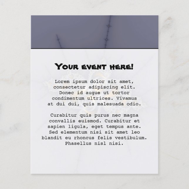 Flyer Rosa Escuro - Mandelbrot Fractal (Frente)