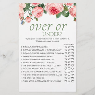 Flyer Rosa Floral Rosa Enrubescendo Jogo Fim ou Abaixo