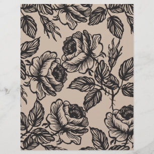 Flyer Rosa Garden   Rastreador de envelopes DIY Rustic