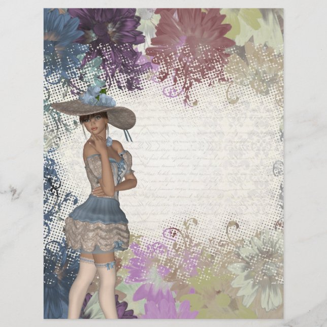 Flyer Rosa romântica inglesa (Frente)