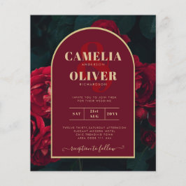 Flyer ROSA VERMELHA ORÇAMENTALCONVITE Casamento no inver