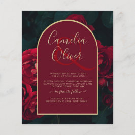 Flyer ROSA VERMELHA ORÇAMENTALCONVITE Casamento no inver