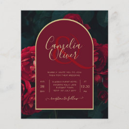 Flyer ROSA VERMELHA ORÇAMENTALCONVITE Casamento no inver