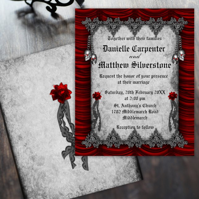 Flyer Rosas de Sangue e Convite para Casamento de Seda V (Criador carregado)