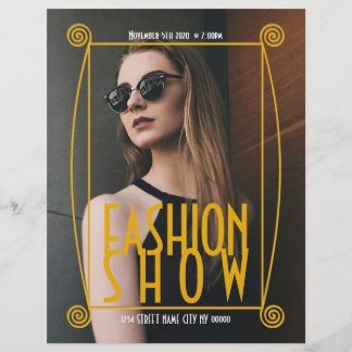 Flyer Roupas de Modelo de Desfile de Moda