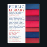 Flyer Row of Books, Library Advertising<br><div class="desc">Row of Books,  Library Advertising Flyers By The Business Card Store.</div>