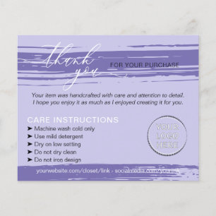 Flyer Roxo Obrigado Lavando Sugestões Cuidando da Instru