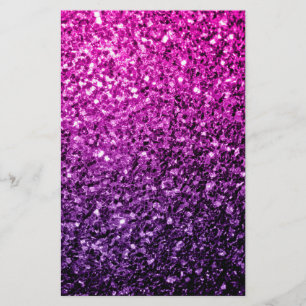 Flyer Roxo Rosa Ombre brilho falso faísca