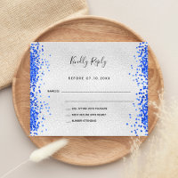 RSVP de casamento do orçamento moderno real de Sil