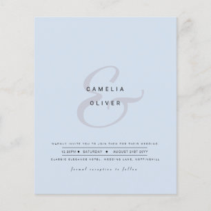 Flyer RSVP de Código QR do Convite de casamento de Amper