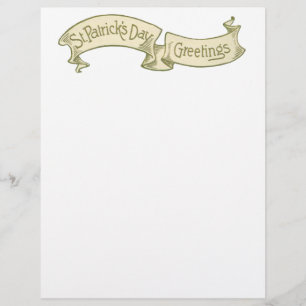 Flyer Ruas de Vintage. Saudações de Dia de Patrick Ban