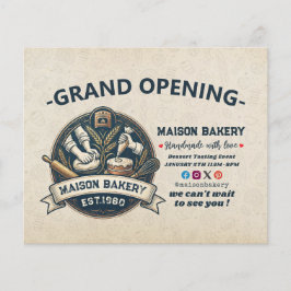 Flyer Rustic Bakery Store Pastry Desserts Grand Opening