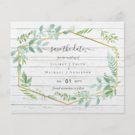 Flyer Rustic Greenery sobre Casamento do Orçamento da Ma