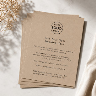 Flyer Rustic Kraft Logotipo comercial Anúncios modern