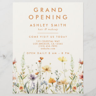 Flyer Rustic Wildflower