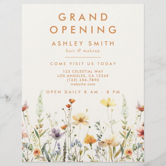 Flyer Rustic Wildflower (Frente)