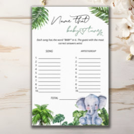 Flyer Safari Tropical Name Aquele Jogo De Bebê Tune