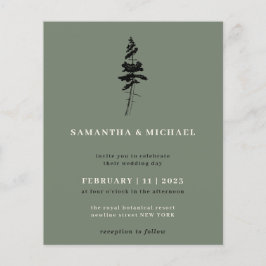 Flyer Sage Forest Pine Tree Indie Orçamento Russo