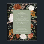 Flyer Sage verde terracotta floral rústica elegante<br><div class="desc">Convite de casamento floral de cor-de-água rústica do orçamento. Com lindos detalhes naturais,  terracotta,  rosa-pincel,  preto e verde-sábio da erva eucalipto e aquarela. Este convite de casamento moderno certamente define o estilo para o seu grande dia.</div>