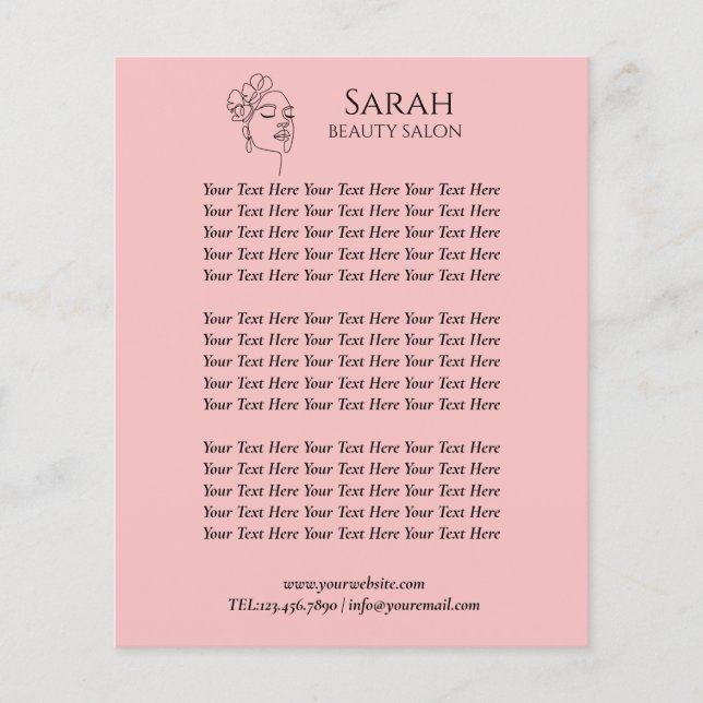 Flyer Salão de beleza (Frente)