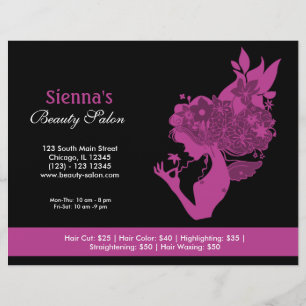 Flyer Salão de beleza (ameixa)