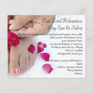 Flyer Salão de beleza fúcsia bonito do Pedicure do ros