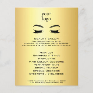 Flyer Salão de Beleza Golden Lashes & Brow