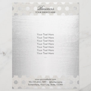 Flyer Salão de Cabelo e Beleza Modern Silver Dots