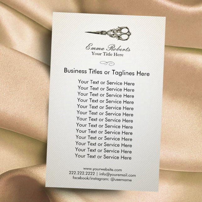 Flyer Salão de Cabelo Vintage - Tesoura Antiquada (Criador carregado)