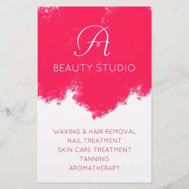 Flyer Salão rosa de beleza (Frente)