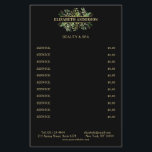 Flyer Salon Modern Botanik Schwarz Grün Schwarz<br><div class="desc">Elegante,  moderno,  Botanik,  Schwarz,  Grün Flyer. Editiere dein Produkt in wenigen Minuten indem Du deinen Namen,  Service und Preise eingibst. Über "weiteres personalisieren" kannst Du die Schriftart,  Farbe und Position individuell wählen.Flyer.</div>