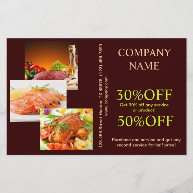 Flyer Sanduíche de bife de carne de frango particular re (Frente)