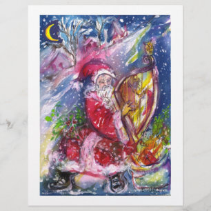 FLYER SANTA CLAUS JOGANDO HARP NA LUZ