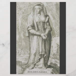 Flyer Santa Hildegarda de Bingen Arte Mística Medieval