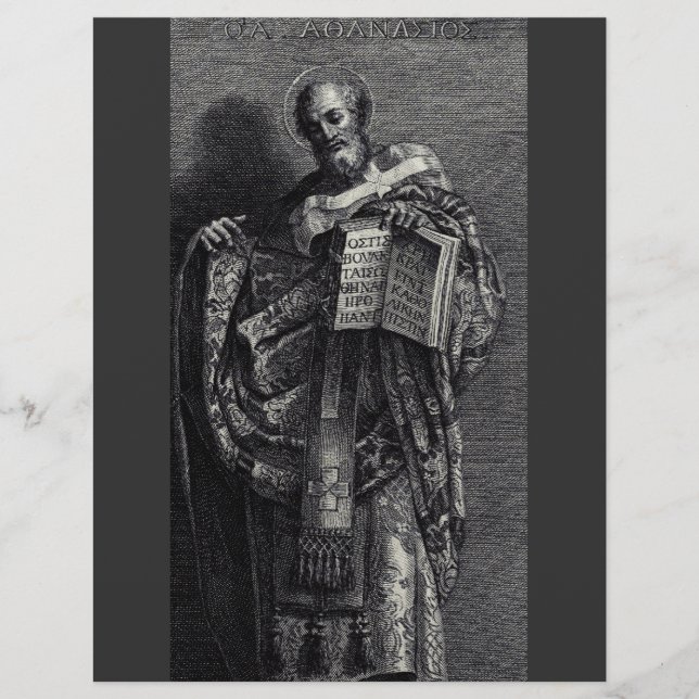 Flyer Santo Athanasius de Alexandria Pope e Patriarca (Frente)
