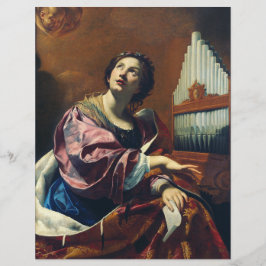 Flyer Santo Cecilia por Simon Vouet