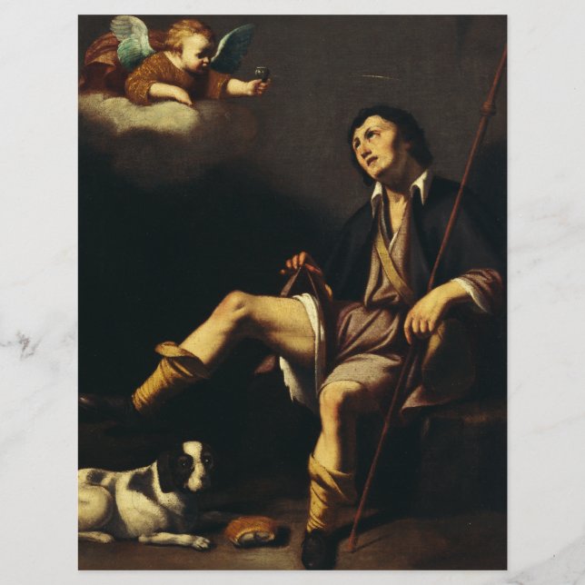 Flyer São Roque e o Anjo por Guy François (Frente)
