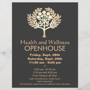 Flyer Saúde e bem-estar das árvores de prosperidade Do