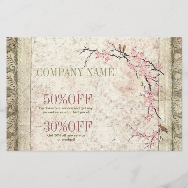 Flyer saúde holística Yoga Zen SPA cerejeira Sakura (Frente)