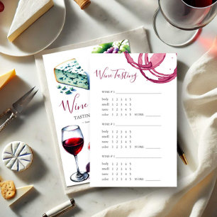 Flyer Scorecard de Classificação de Provandos de Vinho