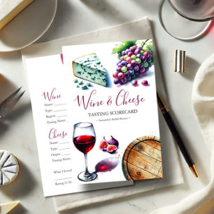 Flyer Scorecard de Classificação de Provandos de Vinho