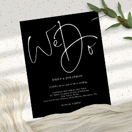 Flyer Script de PAPEL Fazemos Convite Para Casamento Neg