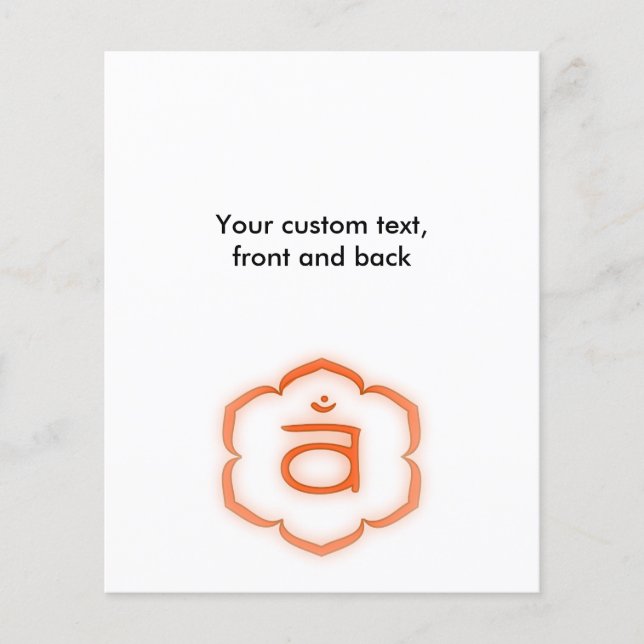 Flyer segundo Chakra - Svadhisthana (Frente)