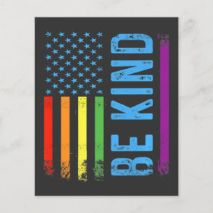 Flyer Seja Gentil Lgbt Lgbtq Orgulho Gay Arco-íris