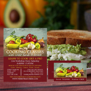 Flyer Seleção Vegetal, Anúncio de Classes de Cozinhar