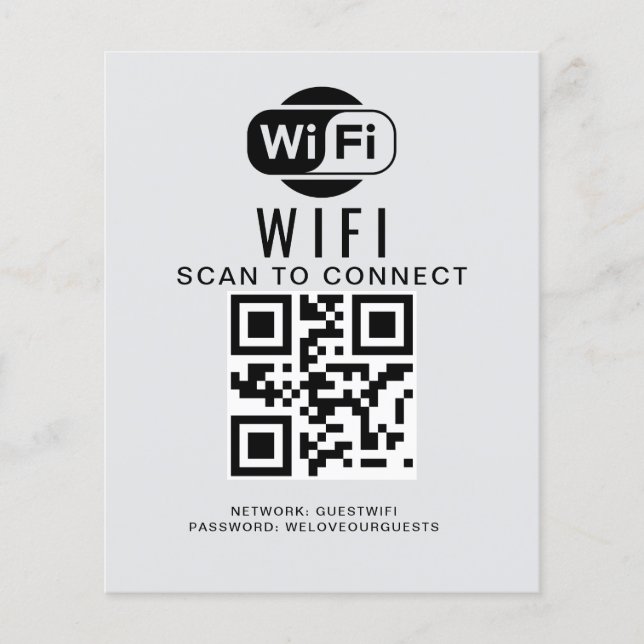 Flyer Senha Wifi | Verificação de código QR para conexão (Frente)