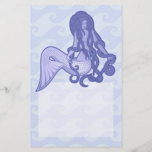 Flyer Sereia Sentada Azul