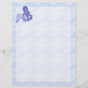 Flyer Sereia Sentada Azul