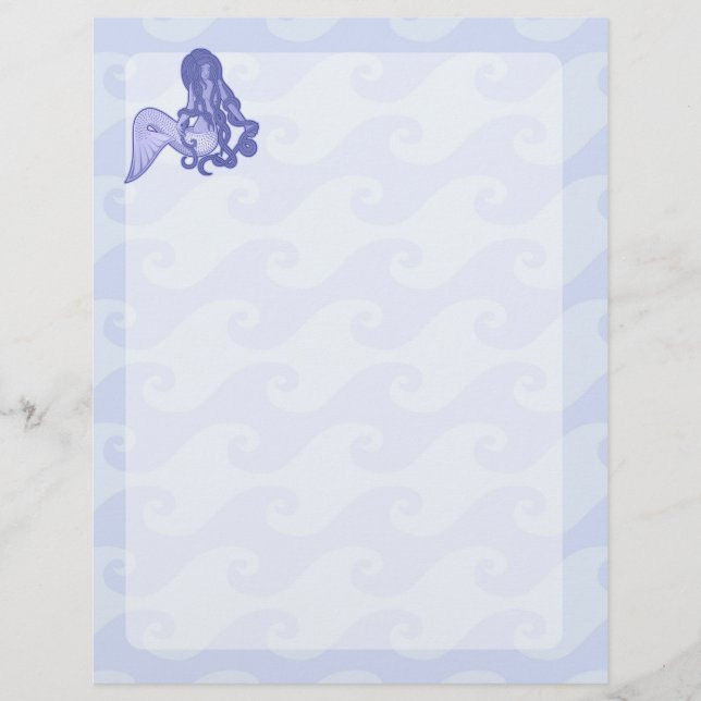 Flyer Sereia Sentada Azul (Frente)