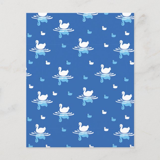 Flyer Serene Waters - Design de padrão do lago Swan (Frente)